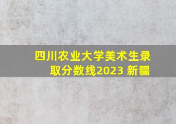 四川农业大学美术生录取分数线2023 新疆